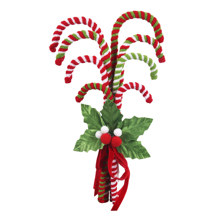 RED & WHITE CANDY CANE BUNDLE 35CM