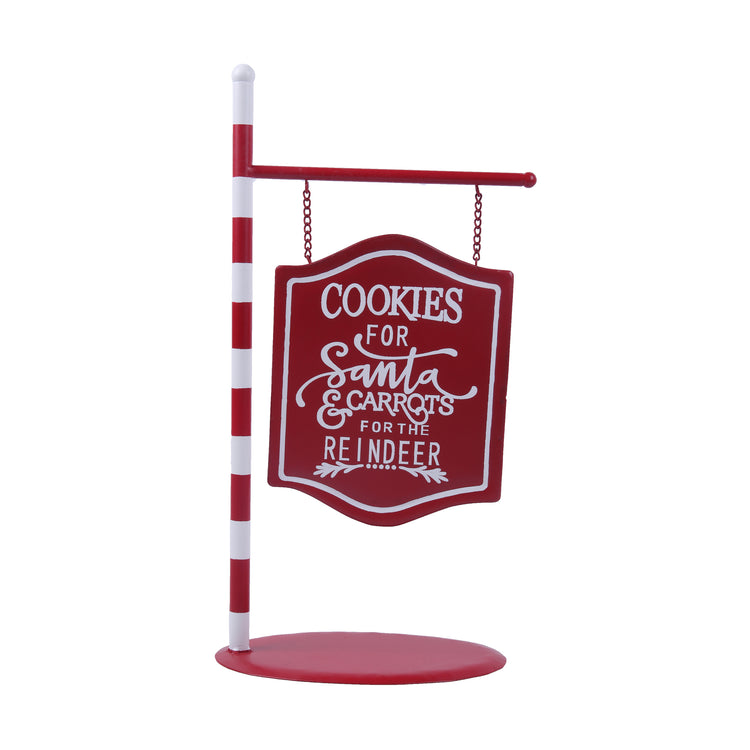 COOKIES FOR SANTA SIGN 20x12x39CM