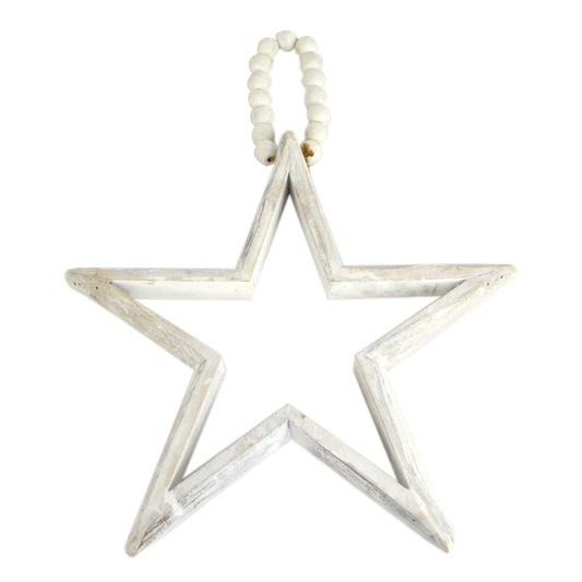 Twinkle Hang Star W/Bead H'Dle 34x4x32cm