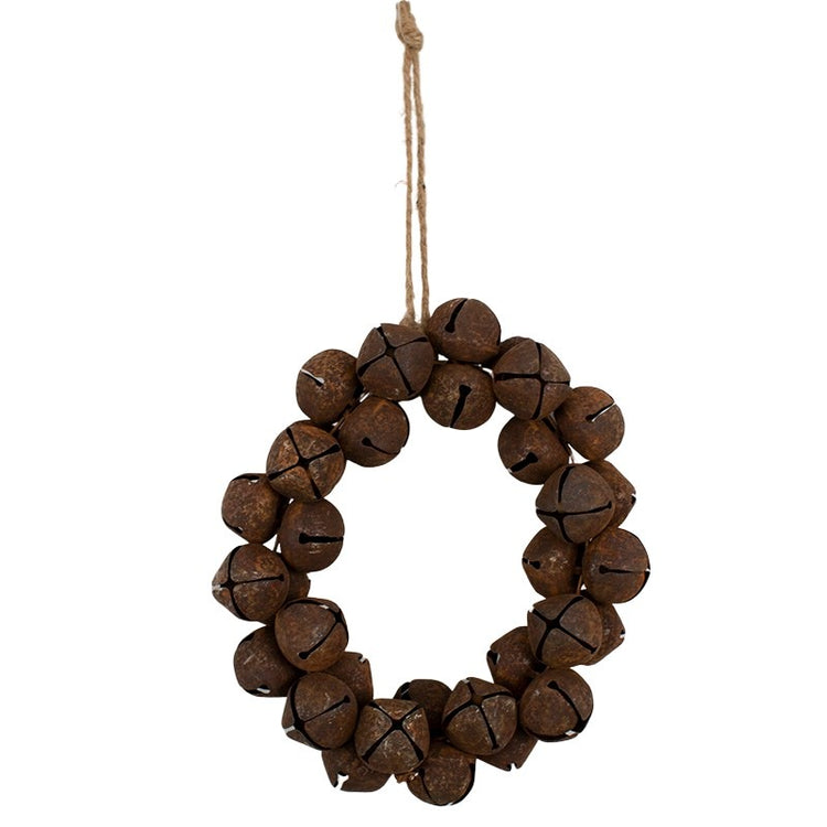 8.5cm Rusty Nut Bell Wreath