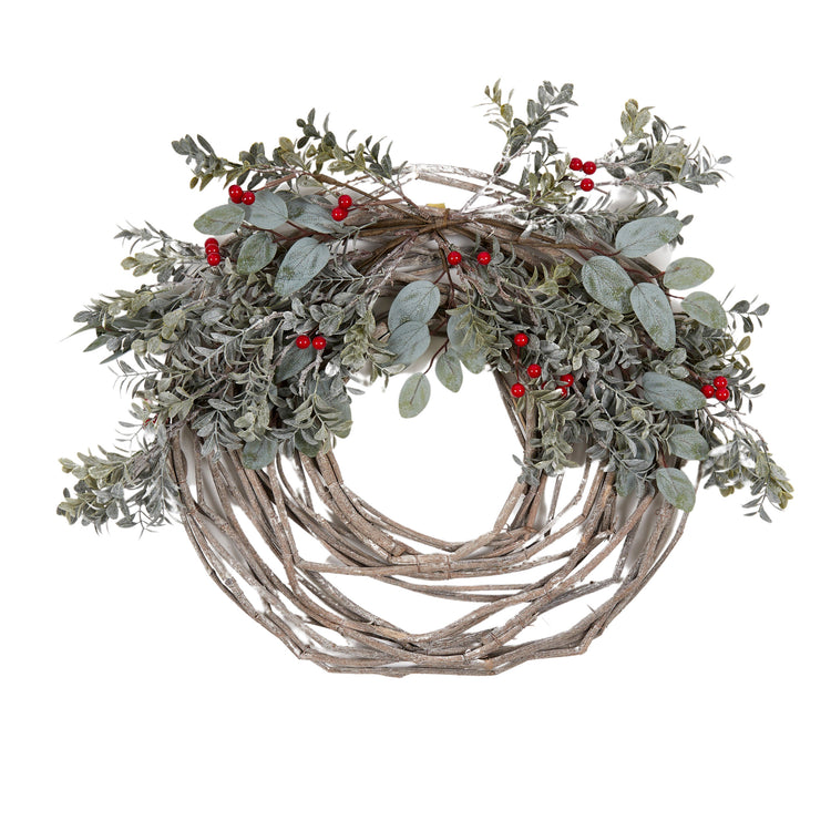 Twig Native Wreath 56x47cm Nat/Green