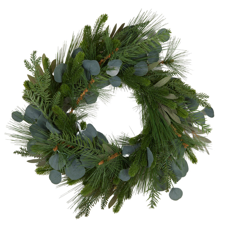 Eucalyptus/Pine Wreath 71cm Green