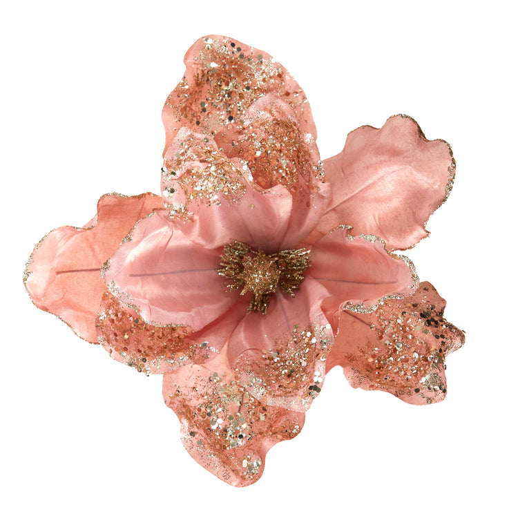 Flower Head Velvet 23x25cm Pink