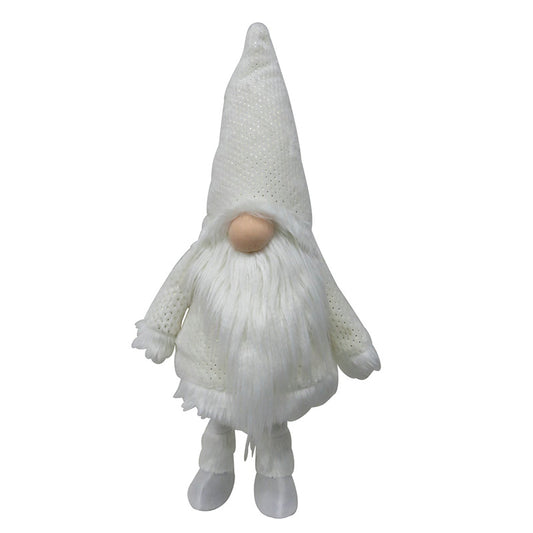 37x28x88cm White Bobbing Gnome-Knit Hat