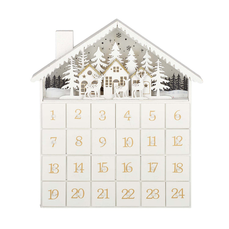 House Calendar LED Ply 29x6x35cm White