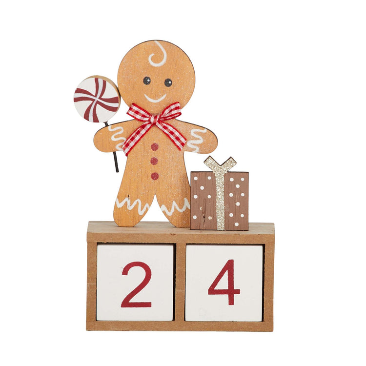 Gingerbread Man Countdown MDF 10x15cm