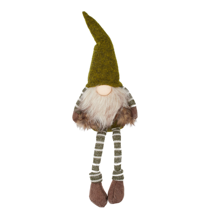 Gnome Stripe/Leg Fur 15x10x50cm Green