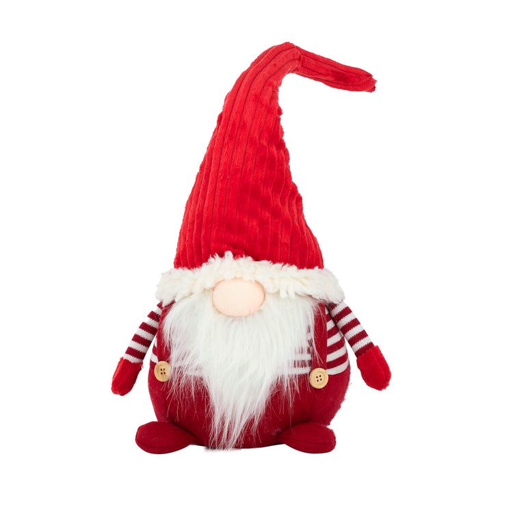 Short Gnome w/ Stripes Poly 48cm Red/Wht