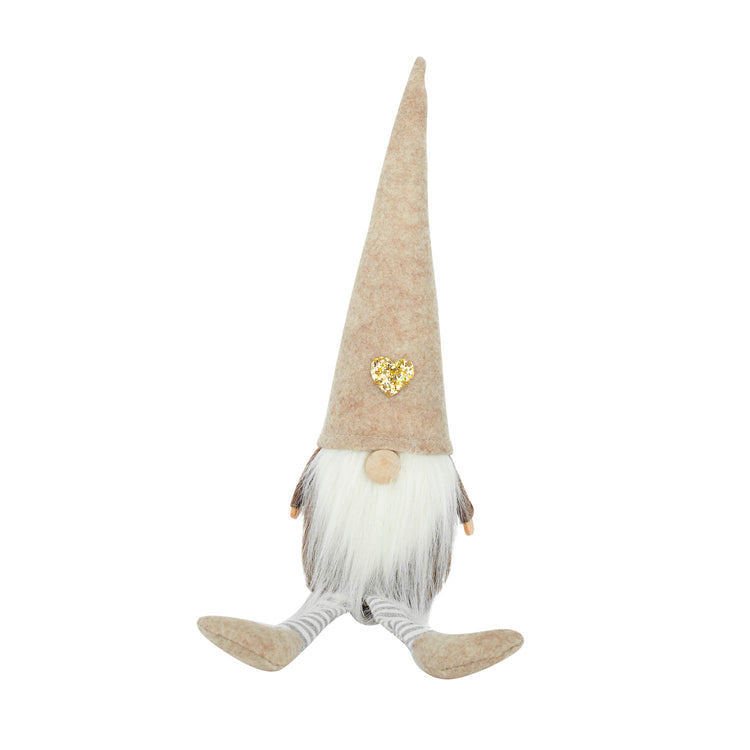 Gnome Dangle Legs Fab 9x8x47cm Brn/Crm
