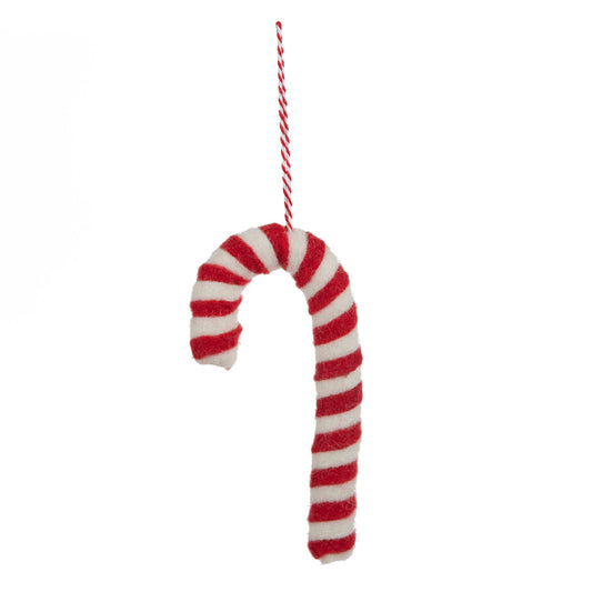 Candy Cane Fabric 15x8cm Red & White