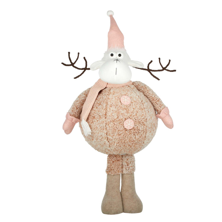 Chubby Flexi Reindeer Fab 42x84cm Wht/Pk