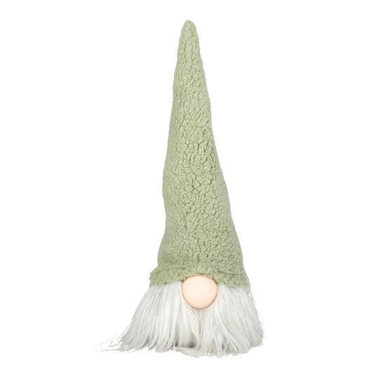 Gnome Head Fab 15x13x36cm Green/Wht
