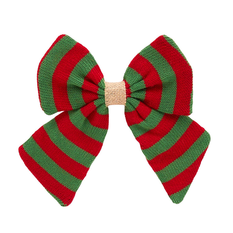 Bow Tie Polyester 17x20cm Red/Green