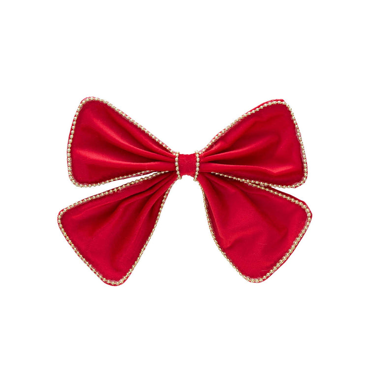 Bow Tie Velvet 16x20cm Red