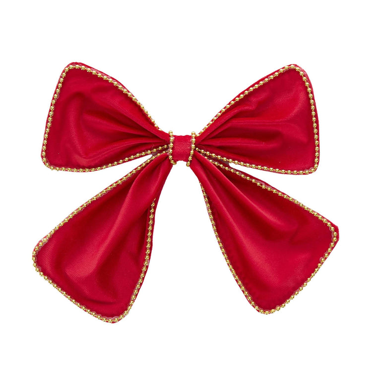 Bow Tie Velvet 21x25cm Red