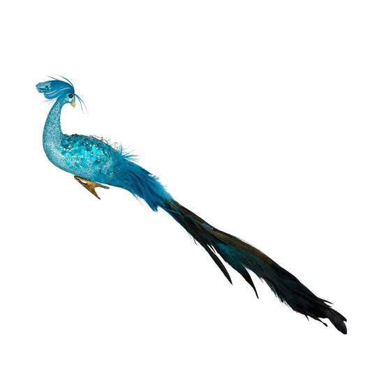 Peacock Fabric 35cm Blues