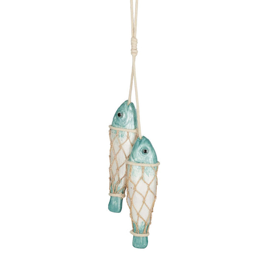 Fishes Hanging Polyfoam 43cm White/Blue